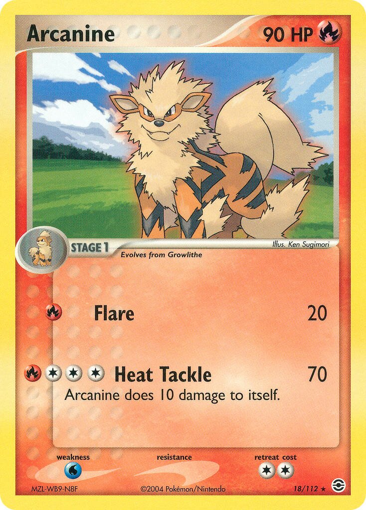 Arcanine 018/116 — EX FireRed & LeafGreen (English Pokémon TCG card)