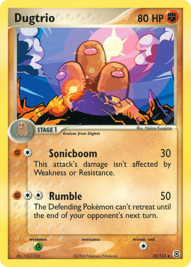 Dugtrio 022/116 — EX FireRed & LeafGreen (English Pokémon TCG card)