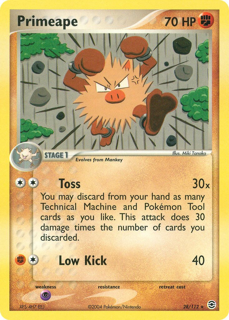 Primeape 028/116 — EX FireRed & LeafGreen (English Pokémon TCG card)
