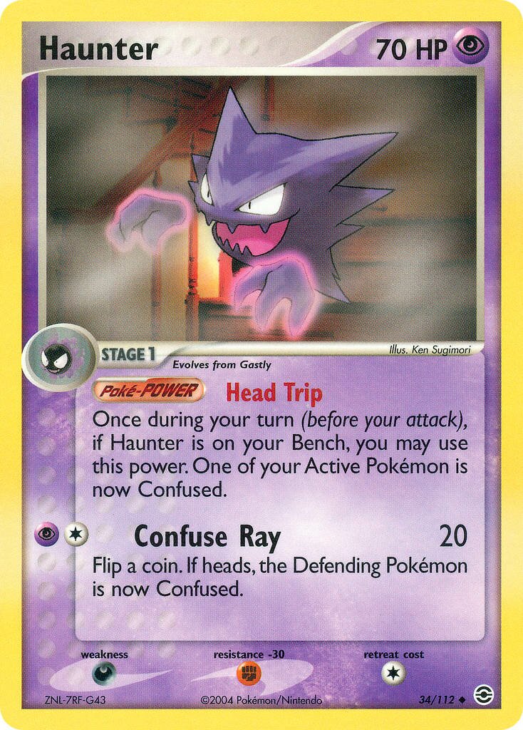 Haunter 034/116 — EX FireRed & LeafGreen (English Pokémon TCG card)