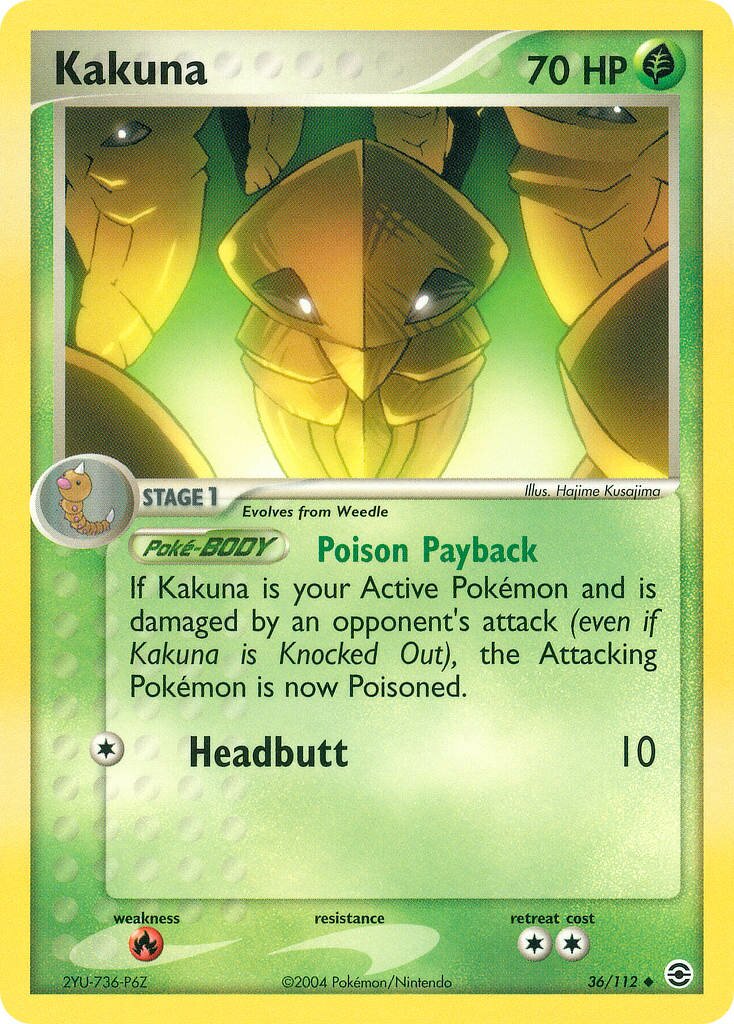 Kakuna 036/116 — EX FireRed & LeafGreen (English Pokémon TCG card)