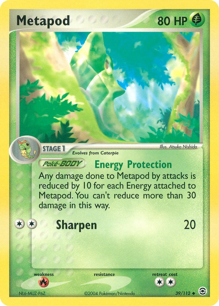 Metapod 039/116 — EX FireRed & LeafGreen (English Pokémon TCG card)