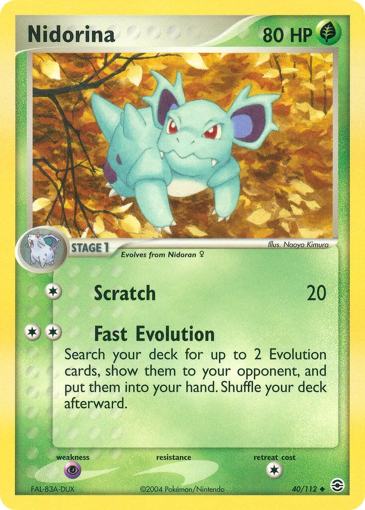 Nidorina 040/116 — EX FireRed & LeafGreen (English Pokémon TCG card)