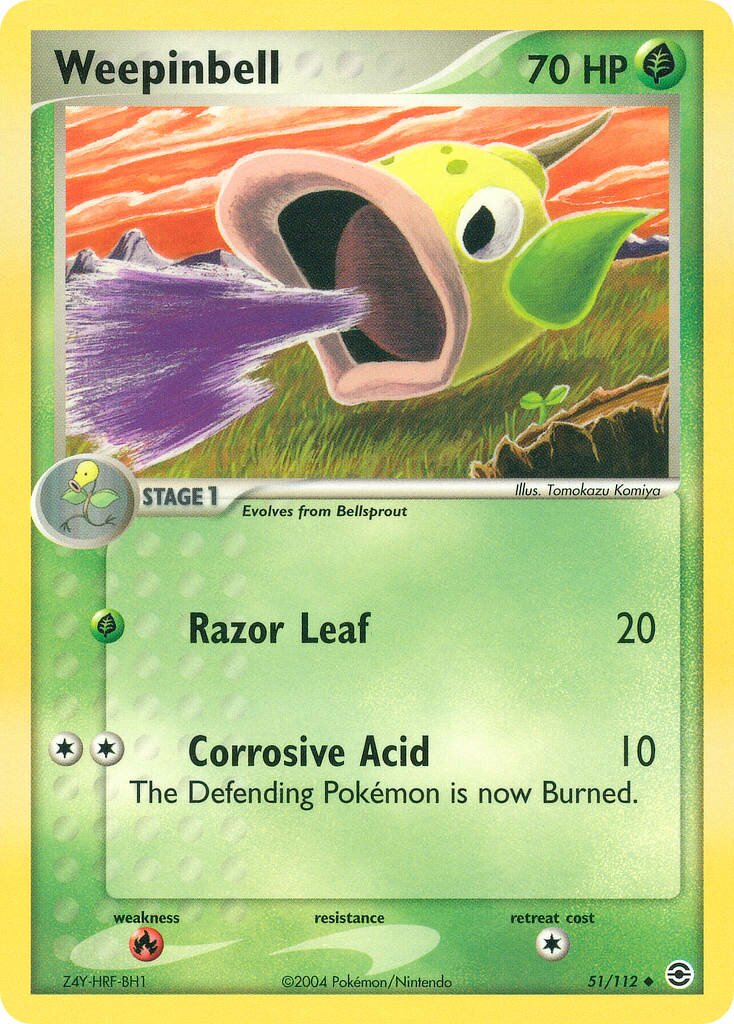 Weepinbell 051/116 — EX FireRed & LeafGreen (English Pokémon TCG card)