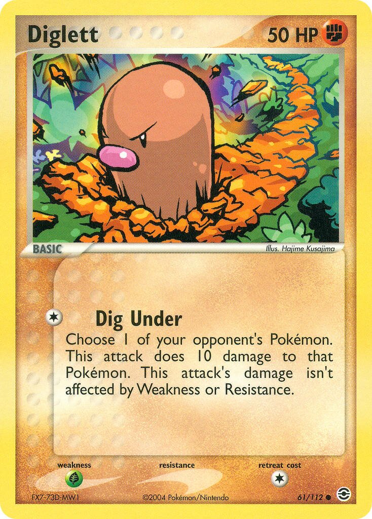 Diglett 061/116 — EX FireRed & LeafGreen (English Pokémon TCG card)