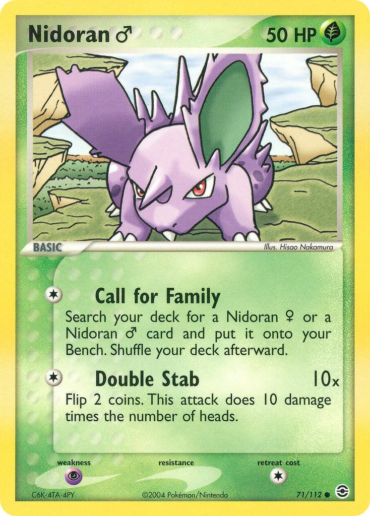 Nidoran ♂ 071/116 — EX FireRed & LeafGreen (English Pokémon TCG card)