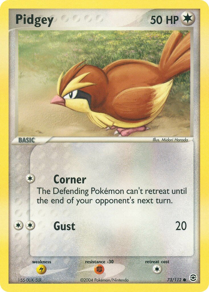 Pidgey 073/116 — EX FireRed & LeafGreen (English Pokémon TCG card)