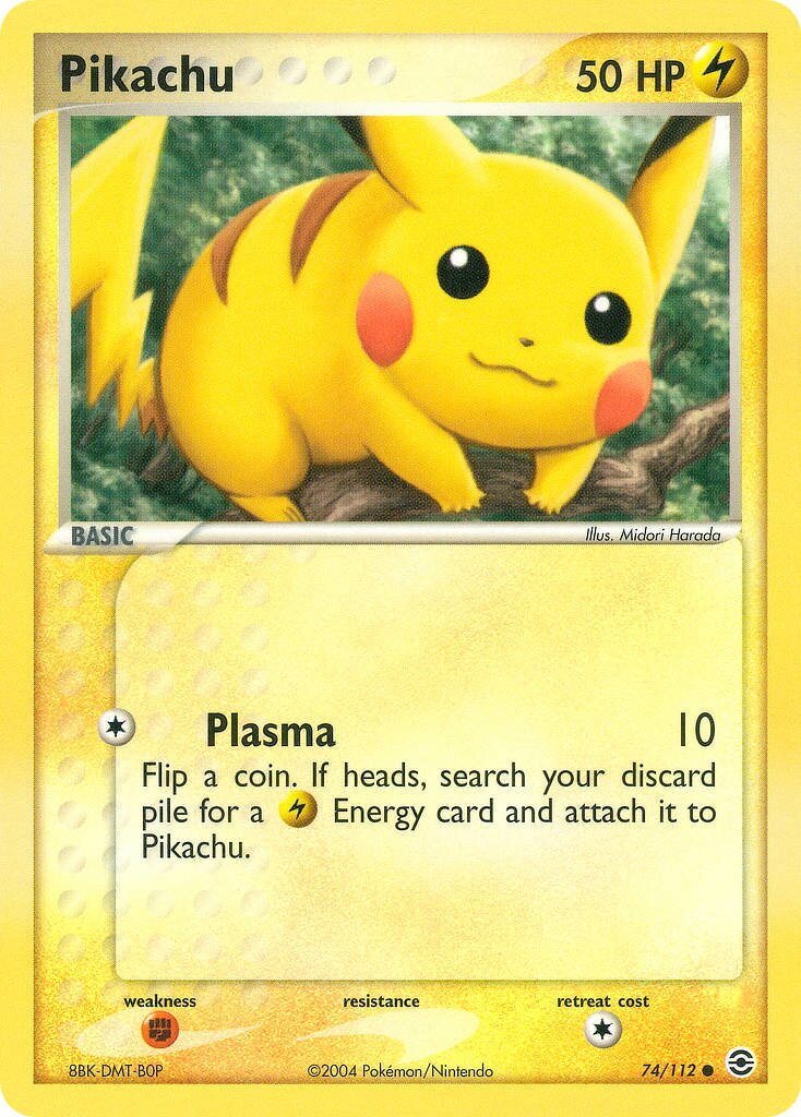 Pikachu 074/116 — EX FireRed & LeafGreen (English Pokémon TCG card)