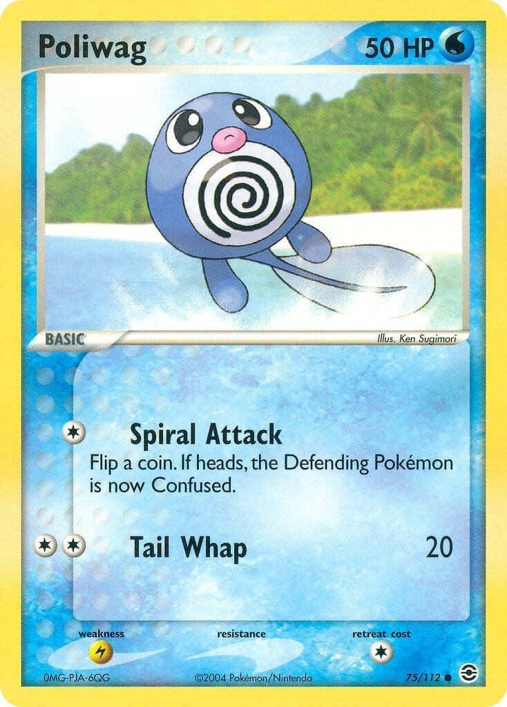 Poliwag 075/116 — EX FireRed & LeafGreen (English Pokémon TCG card)