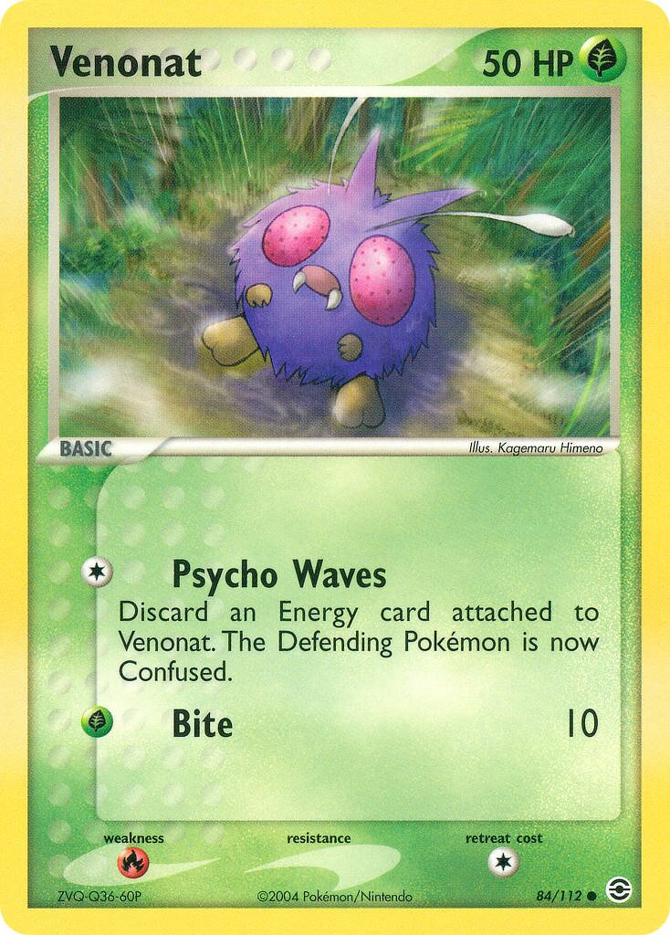 Venonat 084/116 — EX FireRed & LeafGreen (English Pokémon TCG card)