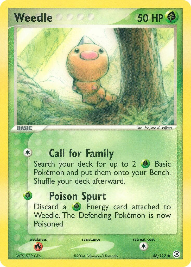 Weedle 086/116 — EX FireRed & LeafGreen (English Pokémon TCG card)