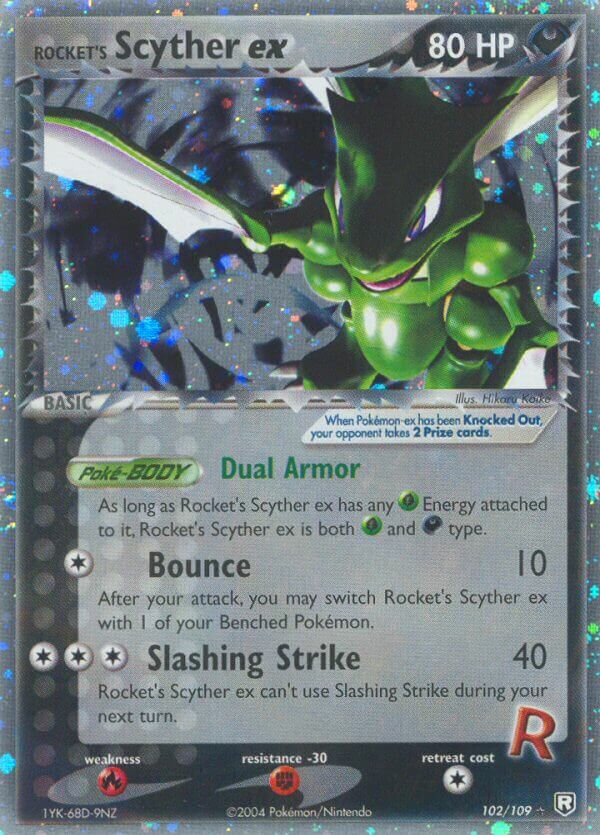 Rocket's Scyther ex 102/111 — EX Team Rocket Returns (English Pokémon TCG card)