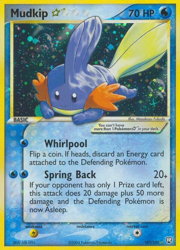 Mudkip ☆ 107/111 — EX Team Rocket Returns (English Pokémon TCG card)
