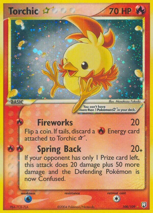 Torchic ☆ 108/111 — EX Team Rocket Returns (English Pokémon TCG card)
