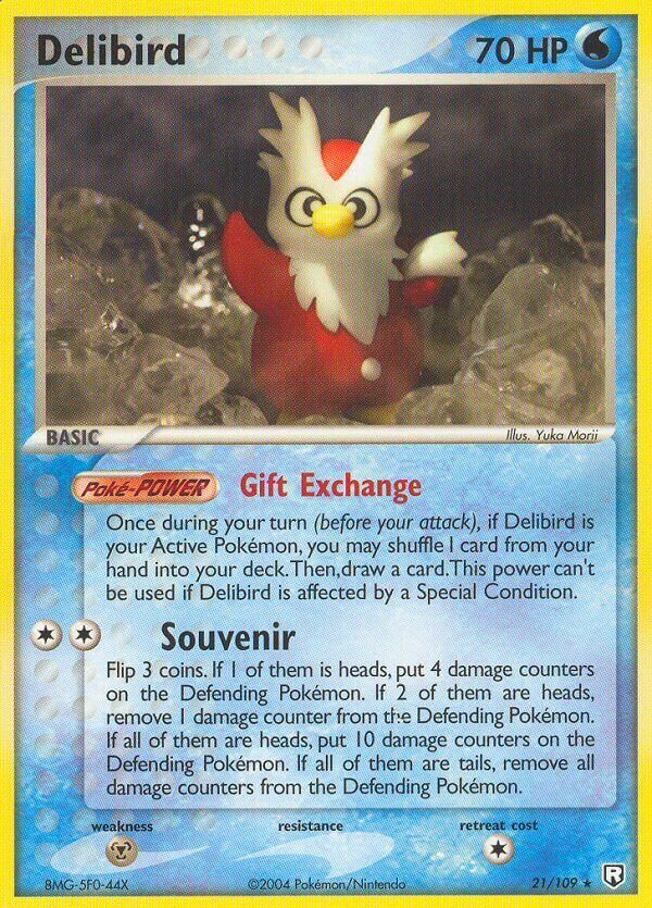 Delibird 021/111 — EX Team Rocket Returns (English Pokémon TCG card)