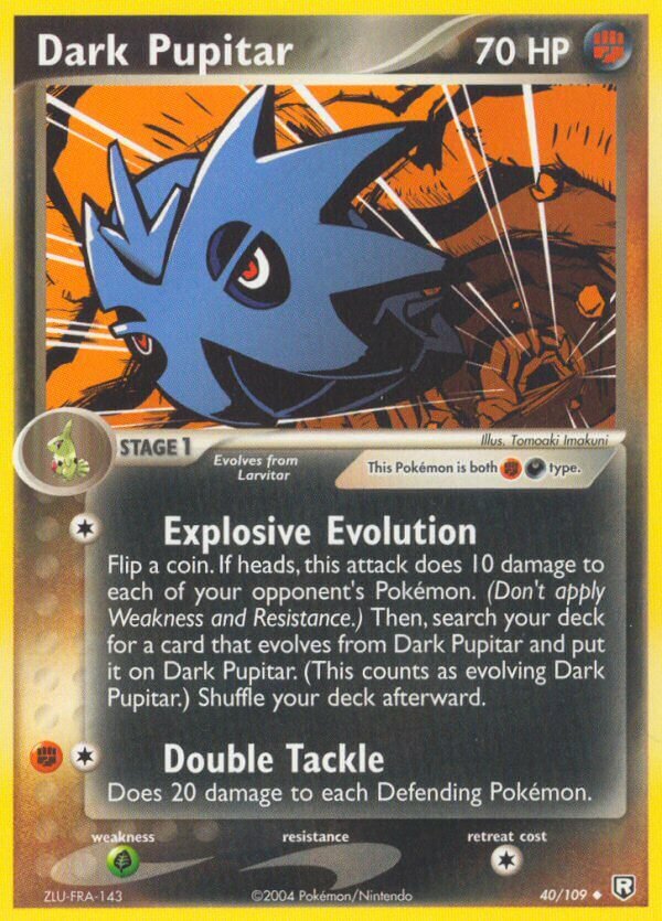 Dark Pupitar 040/111 — EX Team Rocket Returns (English Pokémon TCG card)