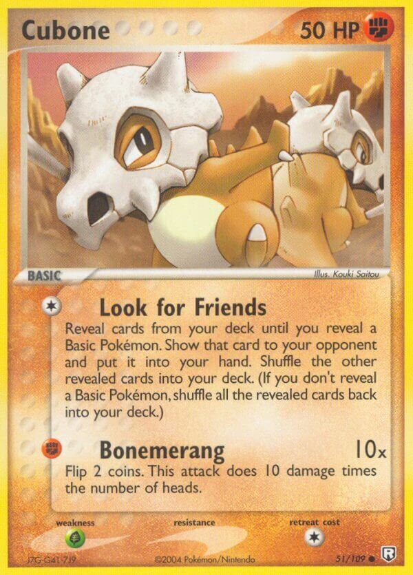 Cubone 051/111 — EX Team Rocket Returns (English Pokémon TCG card)