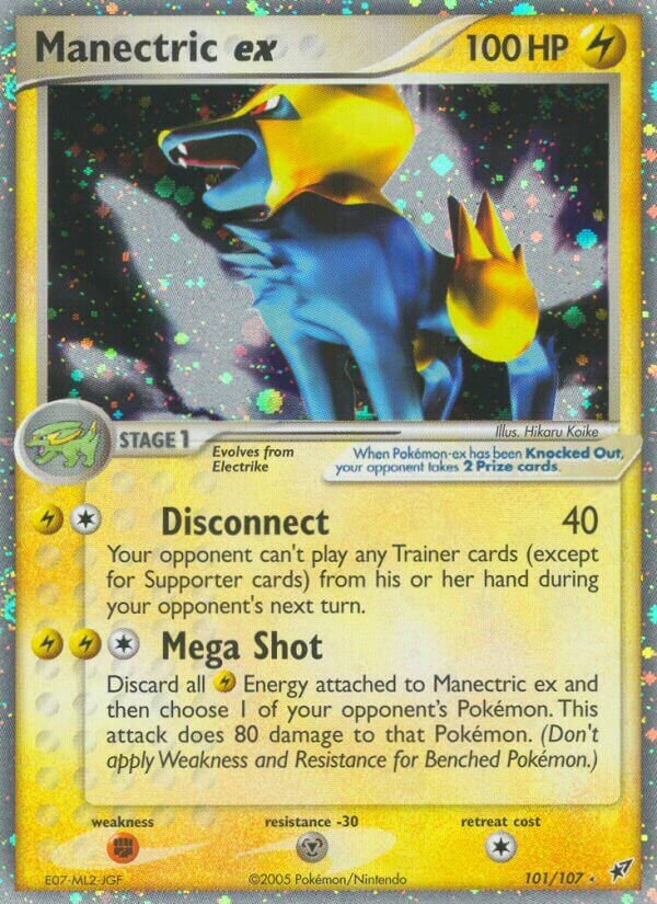 Manectric ex 101/108 — EX Deoxys (English Pokémon TCG card)