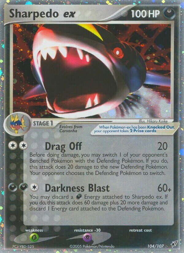 Sharpedo ex 104/108 — EX Deoxys (English Pokémon TCG card)