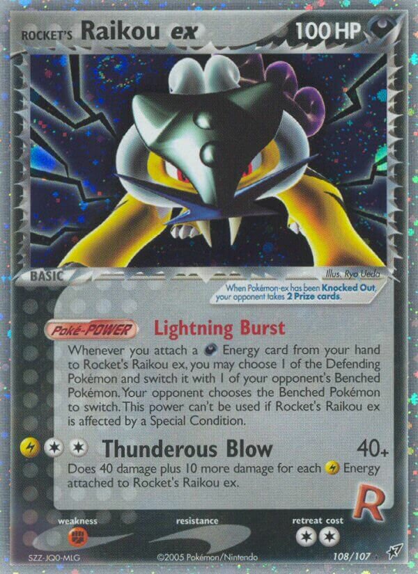 Rocket's Raikou ex 108/108 — EX Deoxys (English Pokémon TCG card)