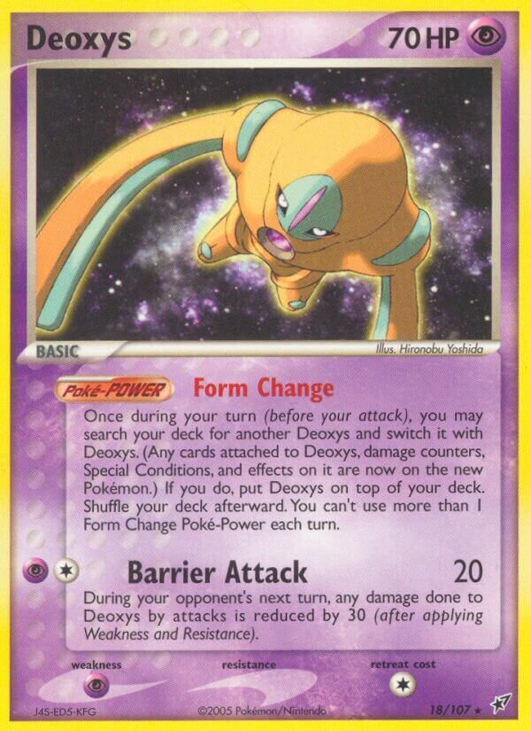 Deoxys 018/108 — EX Deoxys (English Pokémon TCG card)