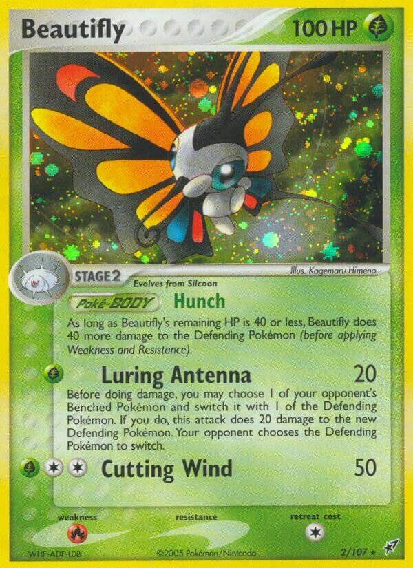 Beautifly 002/108 — EX Deoxys (English Pokémon TCG card)