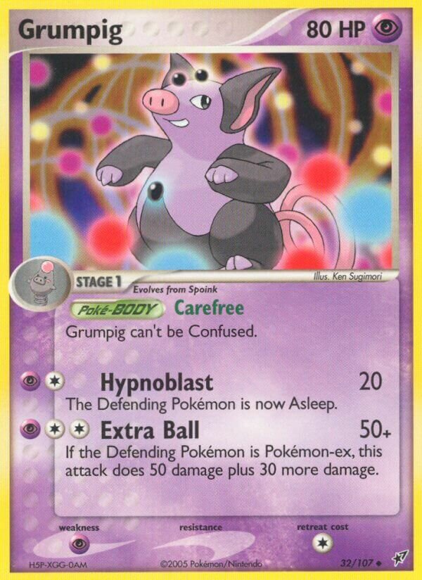 Grumpig 032/108 — EX Deoxys (English Pokémon TCG card)