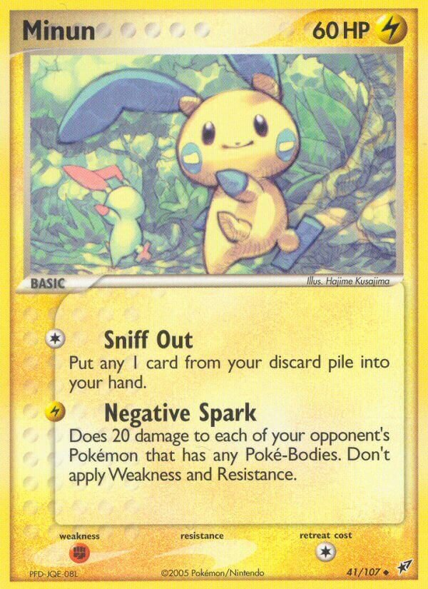 Minun 041/108 — EX Deoxys (English Pokémon TCG card)