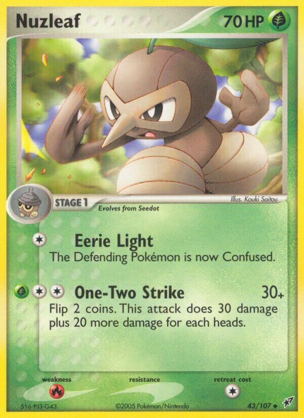 Nuzleaf 043/108 — EX Deoxys (English Pokémon TCG card)
