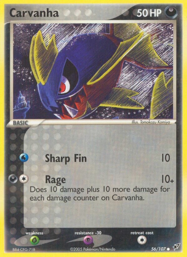 Carvanha 056/108 — EX Deoxys (English Pokémon TCG card)