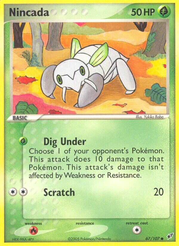 Nincada 067/108 — EX Deoxys (English Pokémon TCG card)
