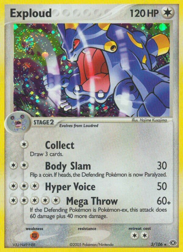 Exploud 003/107 — EX Emerald (English Pokémon TCG card)