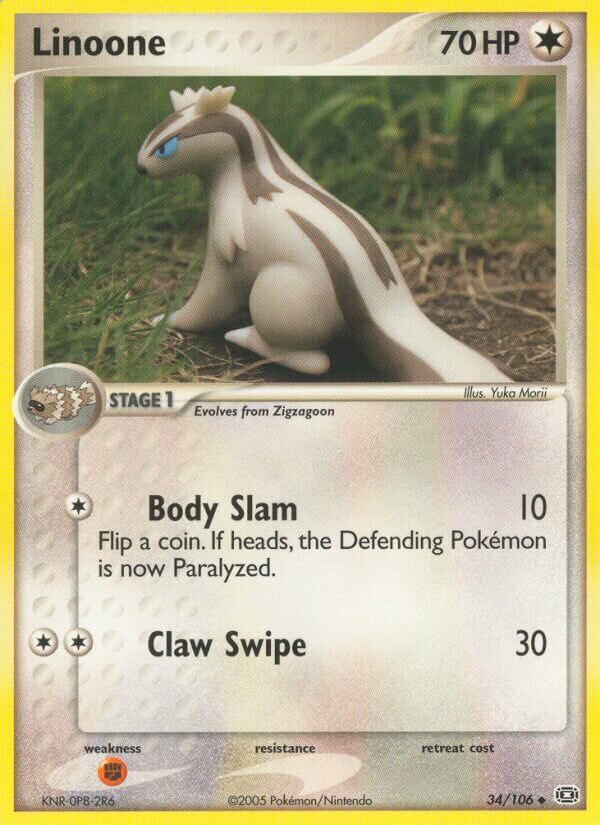 Linoone 034/107 — EX Emerald (English Pokémon TCG card)