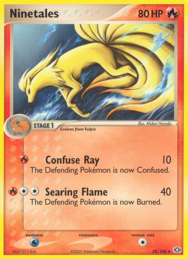 Ninetales 038/107 — EX Emerald (English Pokémon TCG card)