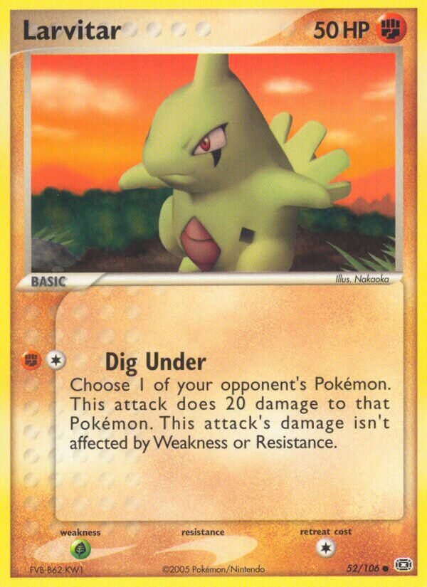 Larvitar 052/107 — EX Emerald (English Pokémon TCG card)