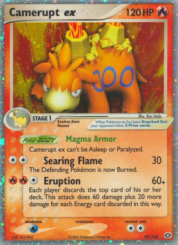 Camerupt ex 092/107 — EX Emerald (English Pokémon TCG card)