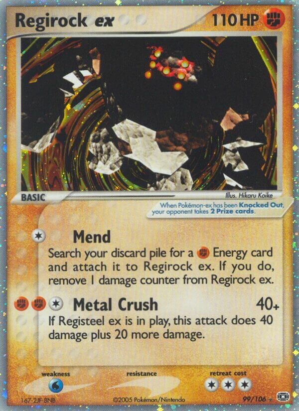 Regirock ex 099/107 — EX Emerald (English Pokémon TCG card)