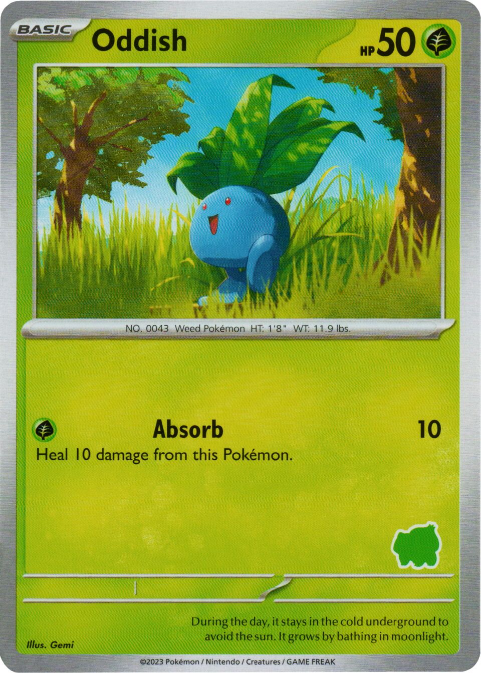 Oddish 005 — My First Battle (Bulbasaur) (English Pokémon TCG card)