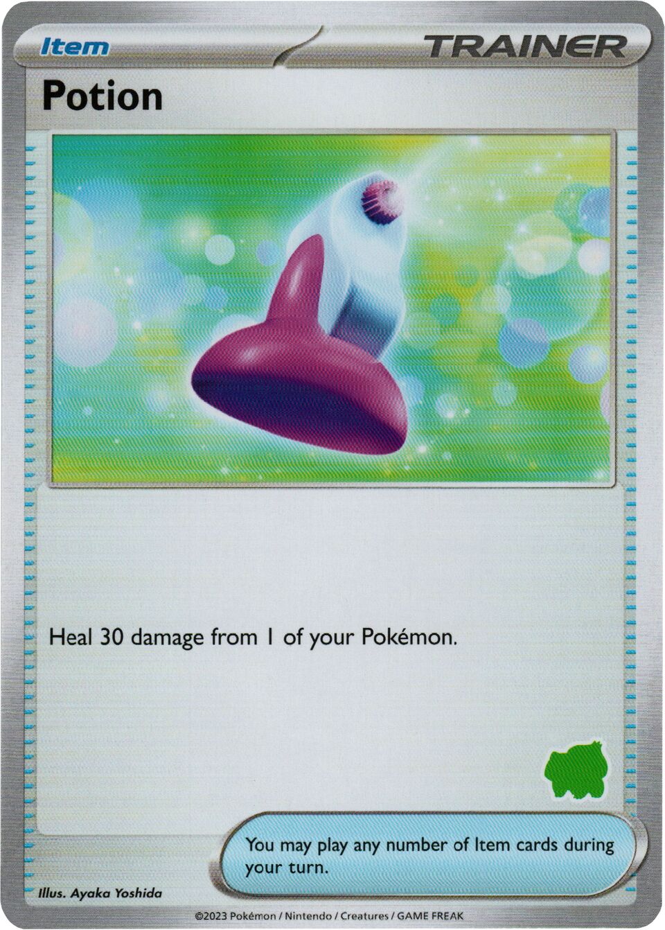 Potion 010 — My First Battle (Bulbasaur) (English Pokémon TCG card)