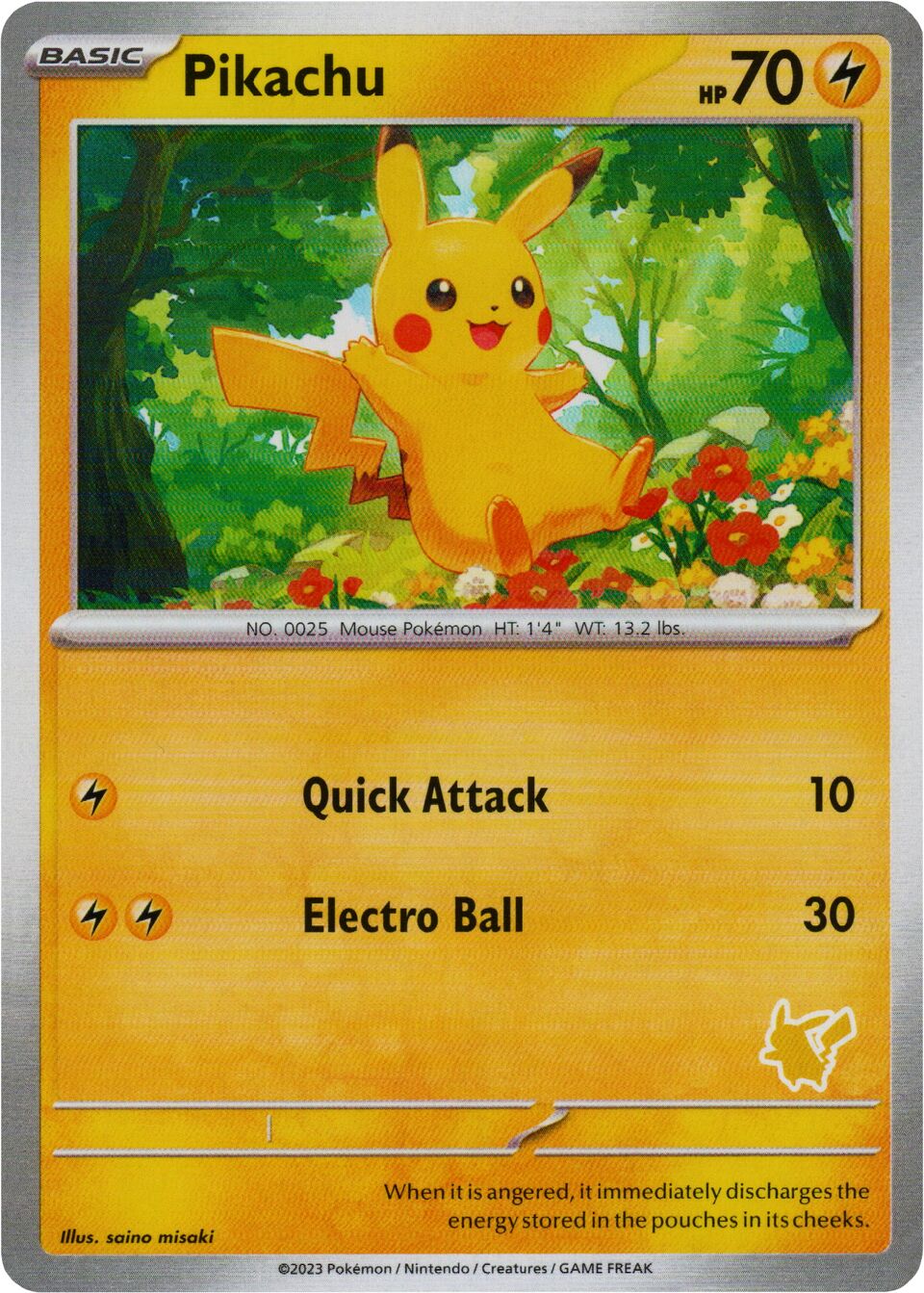 Pikachu 003 — My First Battle (Pikachu) (English Pokémon TCG card)