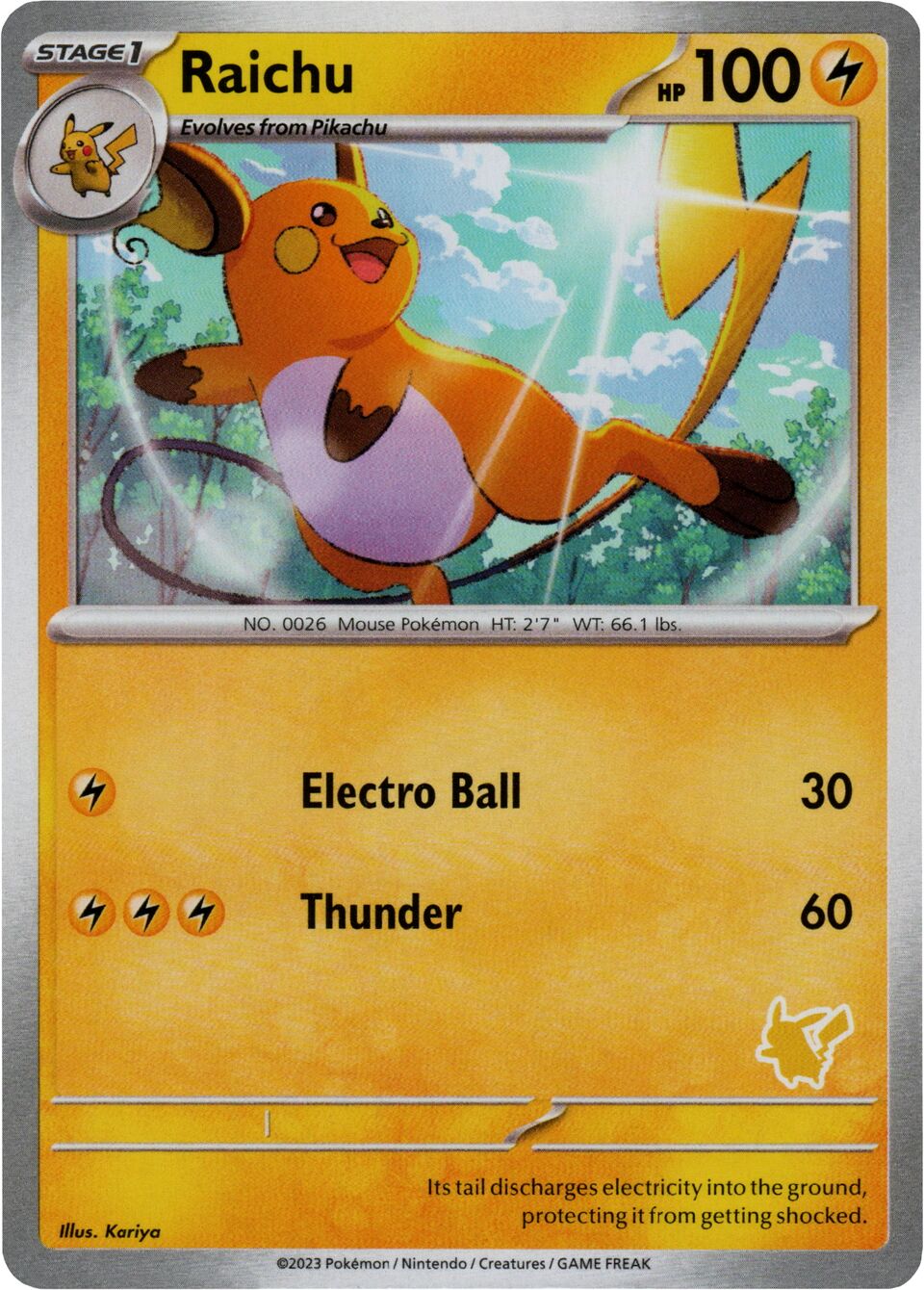 Raichu 004 — My First Battle (Pikachu) (English Pokémon TCG card)
