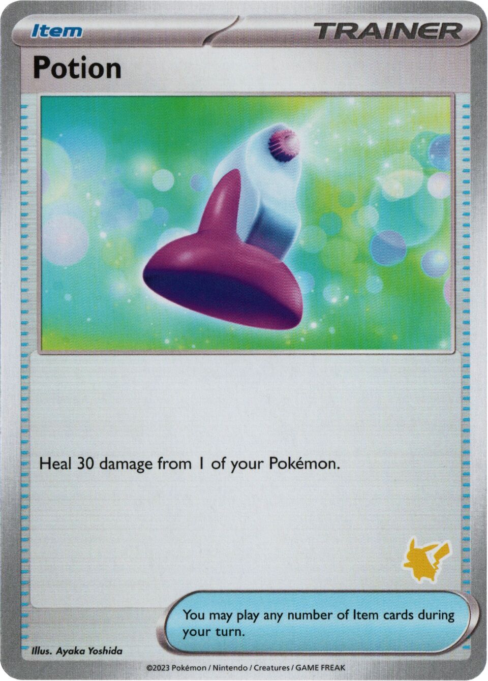 Potion 010 — My First Battle (Pikachu) (English Pokémon TCG card)