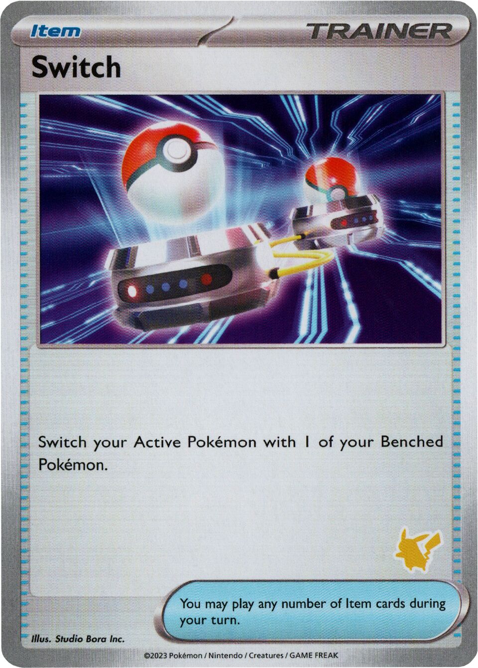 Switch 011 — My First Battle (Pikachu) (English Pokémon TCG card)