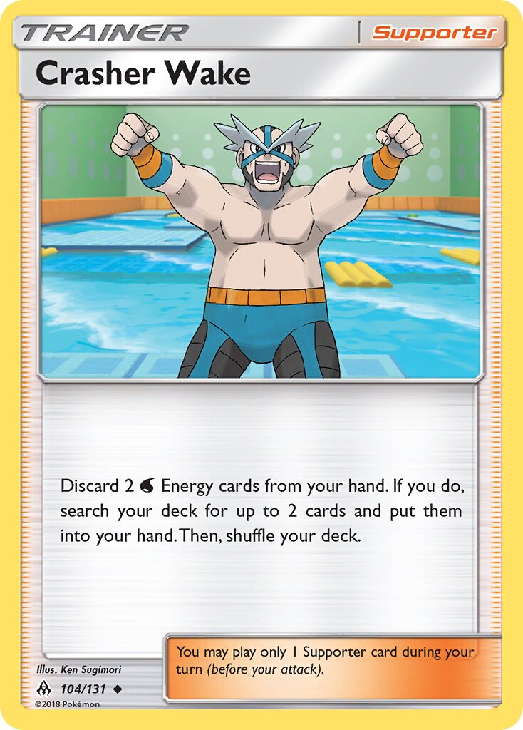 Crasher Wake 104/140 — Forbidden Light (English Pokémon TCG card)