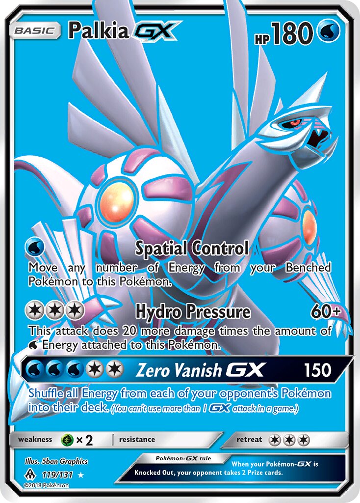 Palkia-GX 119/140 — Forbidden Light (English Pokémon TCG card)