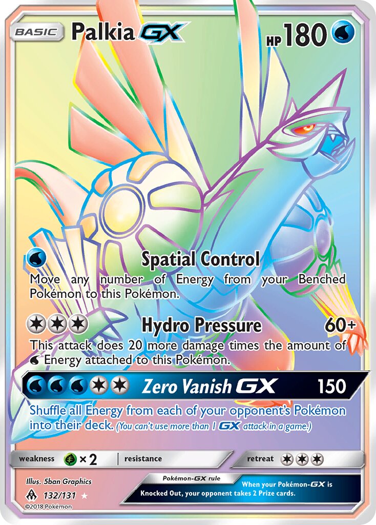 Palkia-GX 132/140 — Forbidden Light (English Pokémon TCG card)