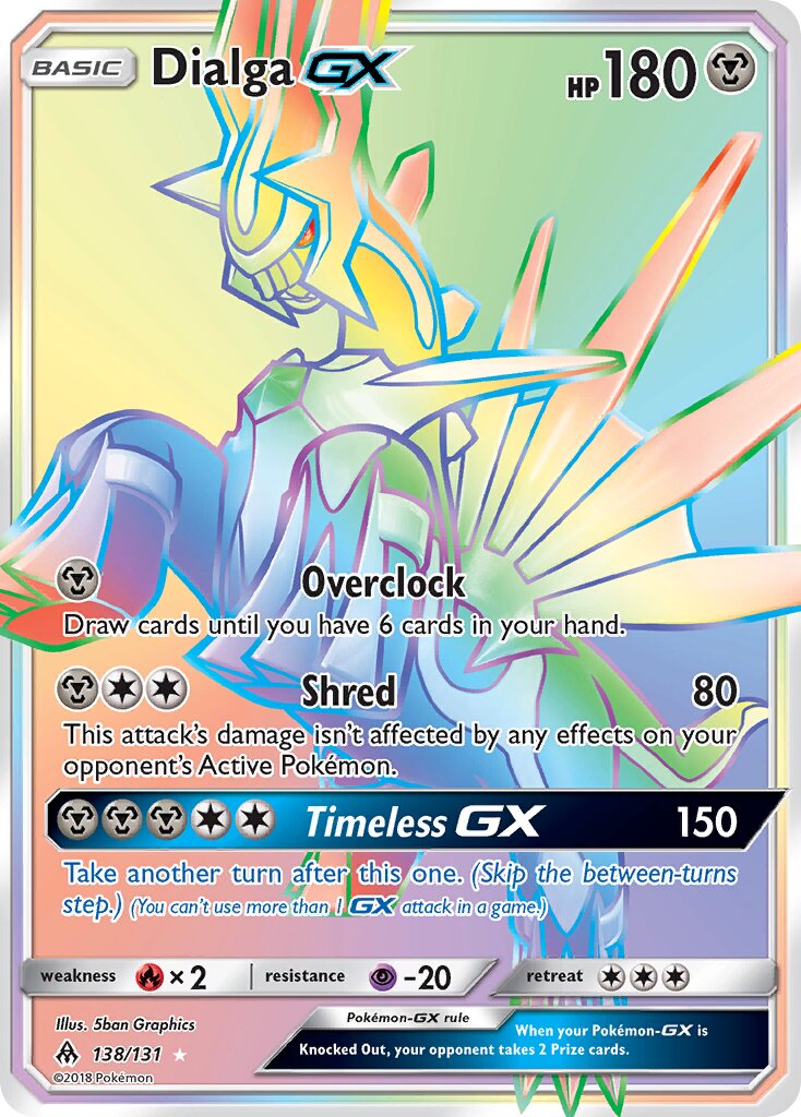 Dialga-GX 138/140 — Forbidden Light (English Pokémon TCG card)