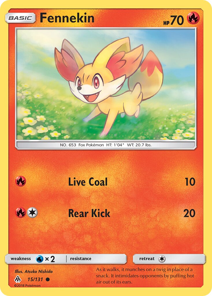 Fennekin 015/140 — Forbidden Light (English Pokémon TCG card)