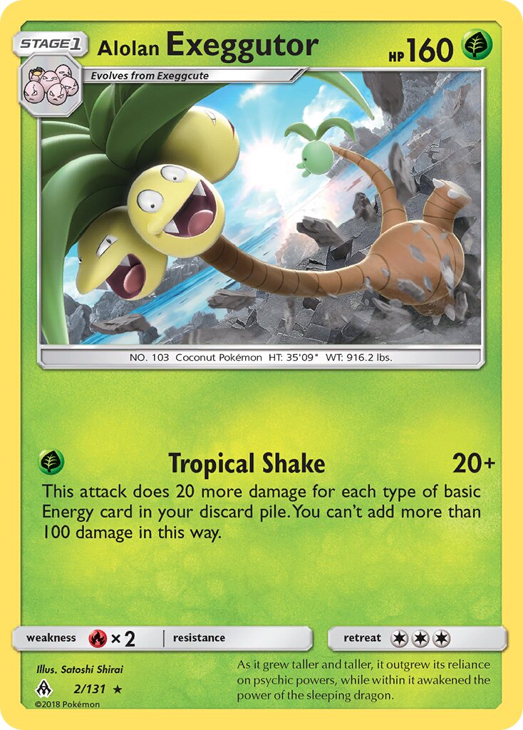 Alolan Exeggutor 002/140 — Forbidden Light (English Pokémon TCG card)