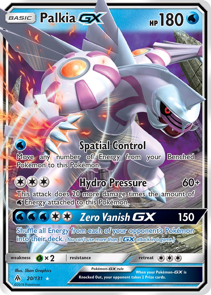 Palkia-GX 020/140 — Forbidden Light (English Pokémon TCG card)